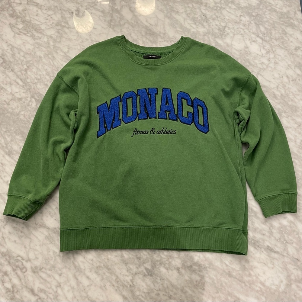 Monaco Green Graphic Sweatshirt Size XSmall - Picture 4 of 9